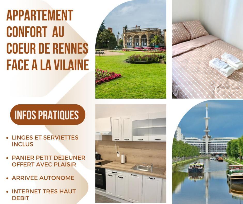 Charmant Cocon Au Coeur De Rennes Calme Et Lumineux Экстерьер фото
